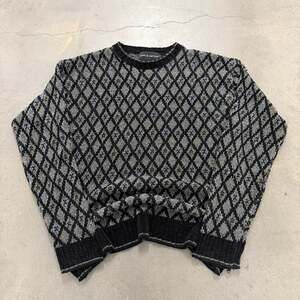 Vintage Croft & Barrow Diamond Pattern Crewneck Knit Sweater